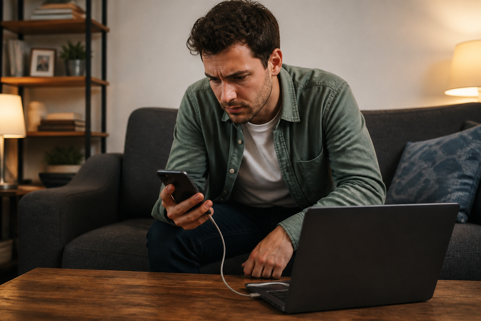 Где кнопка Connect на четырёх экранах